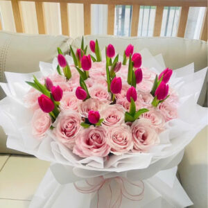 Soap flower bouquet 14