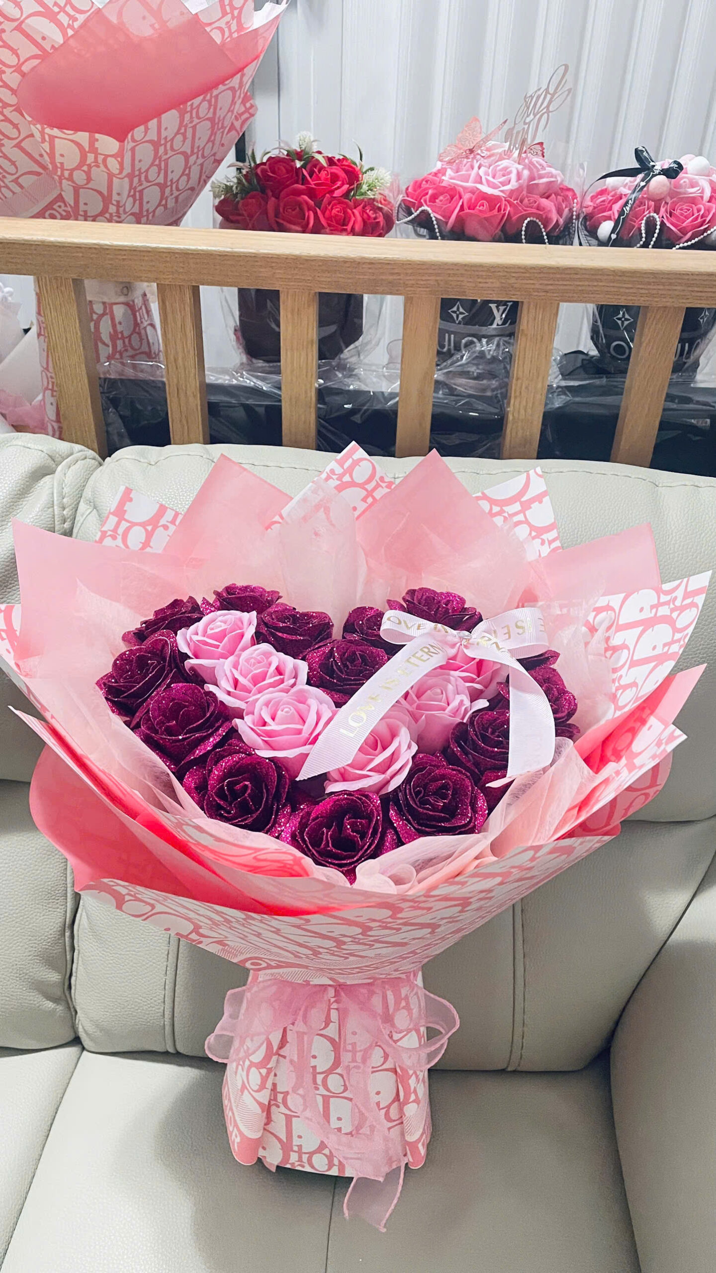 Soap flower bouquet 34