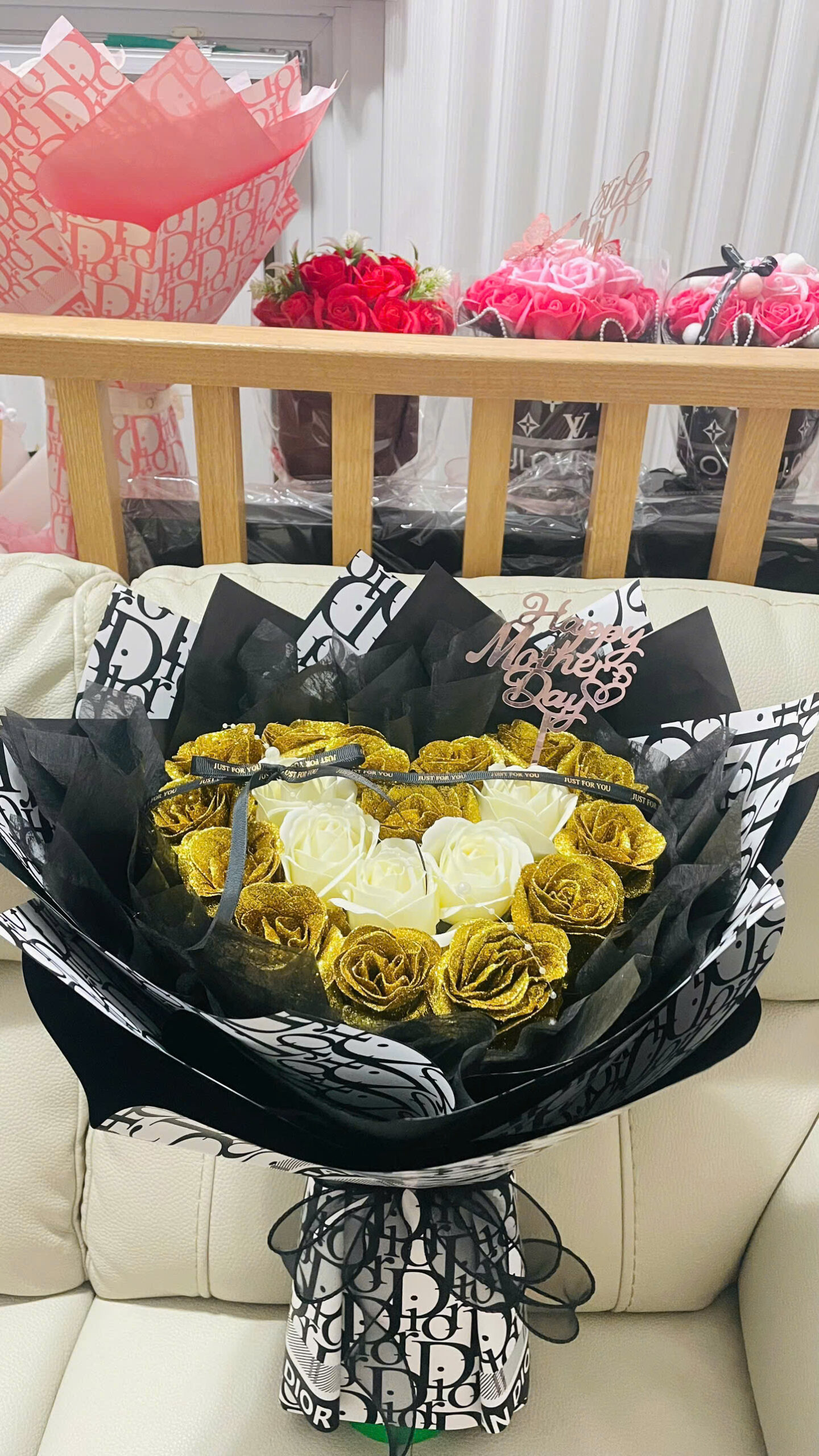 Soap flower bouquet 35