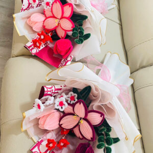 Velvet pipe cleaner flowers 07