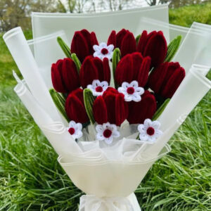 Velvet pipe cleaner flowers 10