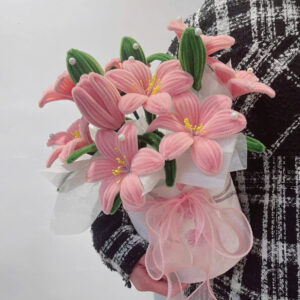 Velvet pipe cleaner flowers 13